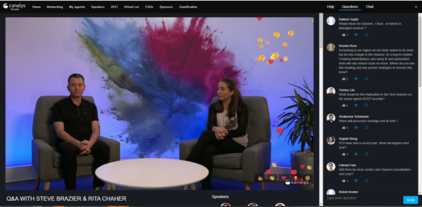 CanalysForums's tweet photo. 🎆A sneak peak into the incredible LIVE Q&amp;A at the @CanalysForums APAC 2020! Tons of questions submitted and loads of insight shared between the IT Channel. https://t.co/neN7v3V9QO