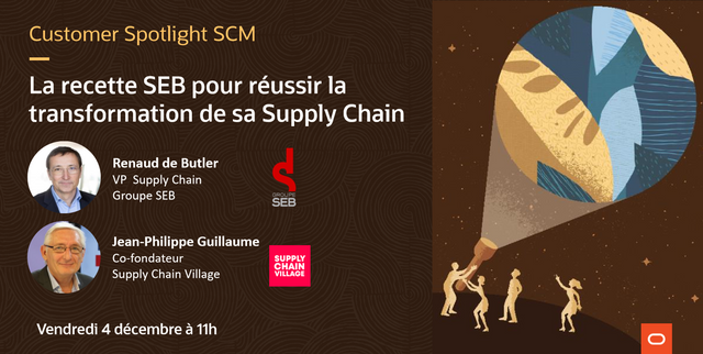 PascalGouelo's tweet photo. La recette de @GroupeSEB pour réussir la #transformation de sa #supplychain :💥 Renaud de Butler témoigne le 4 décembre. 🎤 Inscrivez-vous! #SCM #DigitalSCM https://t.co/rIBUUWzSDs https://t.co/wvTOrmKzdG