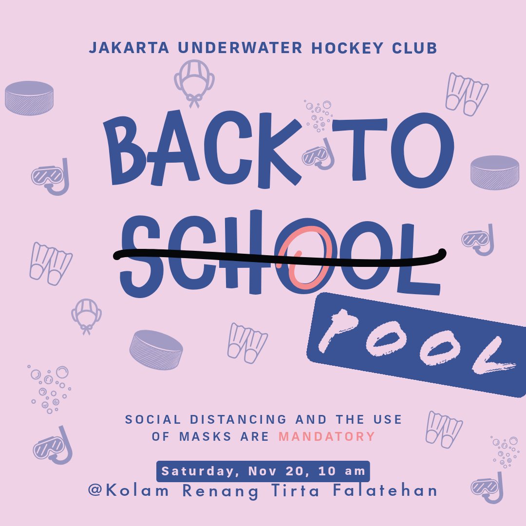 Save the date, check your gear and it will be #underwaterhockey game day on Saturday
#uwhday #jktsport #jktgo #jktswim #jakartaselatan #sehat #Indonesia #pakaimasker #berenang #olahraga #tbt