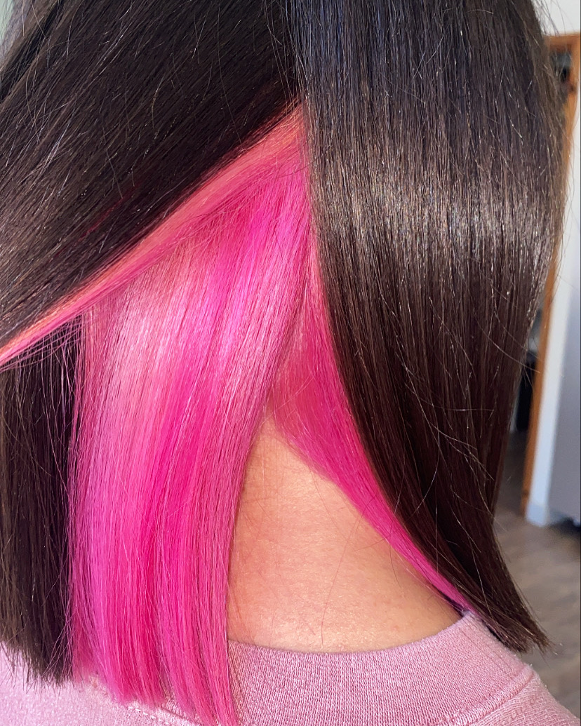 Janet Maitland Sharing Something A Little Bit Different Today Eleanorbell Hair S Client Wanted To Change Things Up A Bit And Go Half Pink Half Dark What An Amazing Result