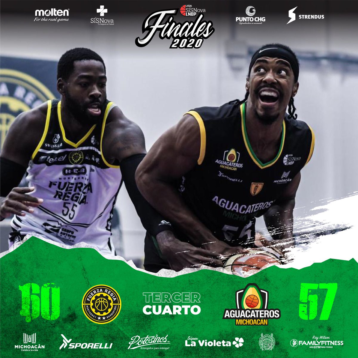 ¡FUERZA! 🏀🔥 

Momento de unirnos. De demostrar de quien es el #CorazónInquebrantable 💚💛 

#TerritorioAguacatero 🥑 

<a href="/LNBPoficial/">Liga Caliente.mx LNBP</a> #Temporada2020 #EsteEsMiJuego