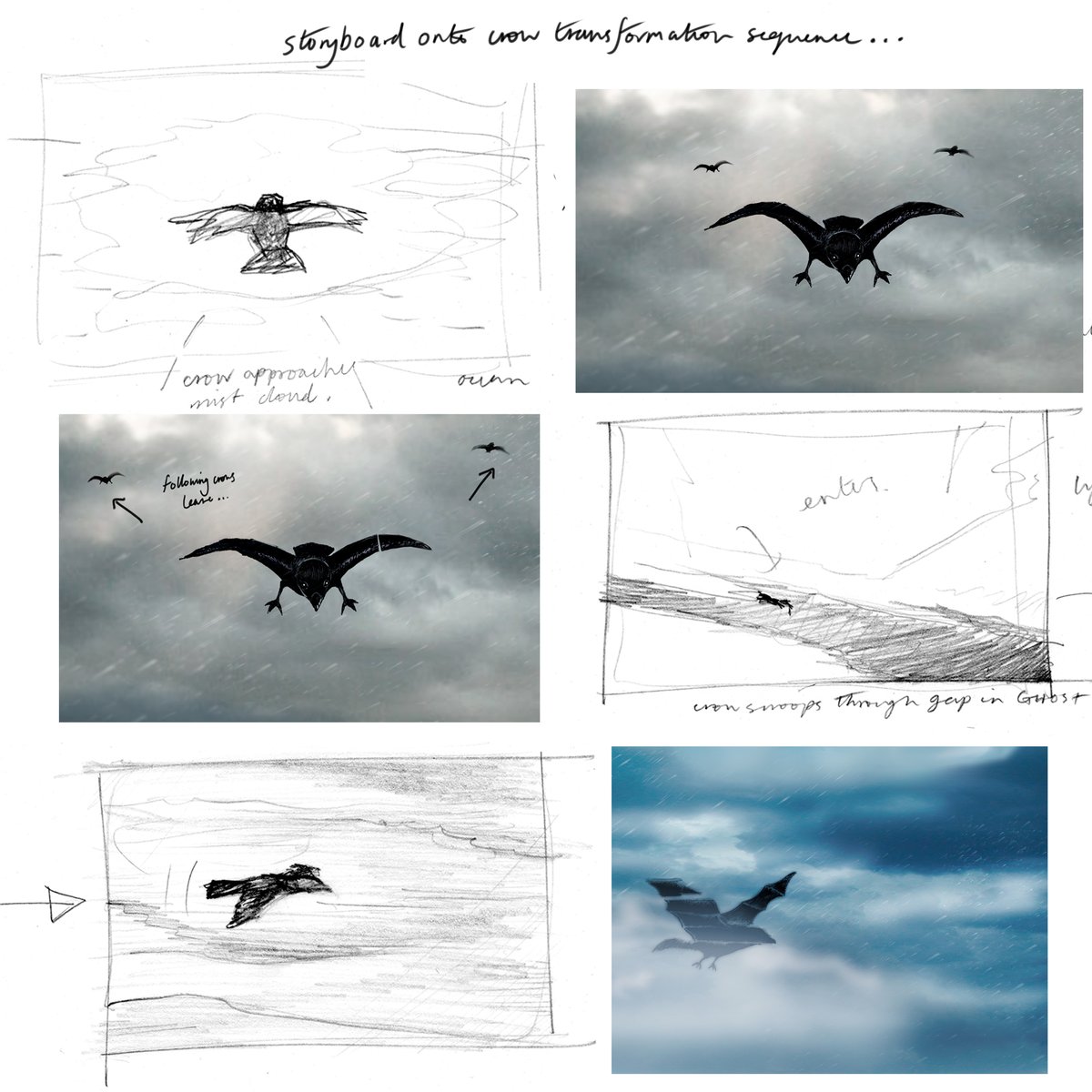 alex_dawson's tweet photo. A message is sent far out at sea ... (Crow transformation Sequence)
(concept and storyboard)
#animation #2d #visualdevelopment
#gothic #mystery #fairytale #faerytale #hunchback #ladybird #watercolour #painting #nature #spirits #elements #water #movie #film #fairytale #faerytale https://t.co/6gUyOzWLc5