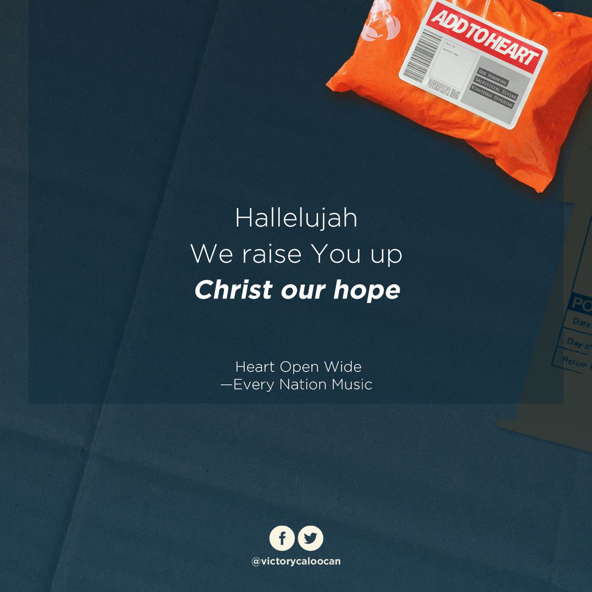 Christ is our hope. Hallelujah! #AddToHeart