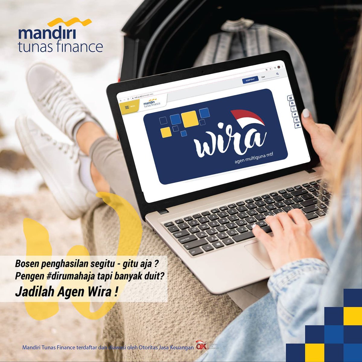 MandiriTunasFin's tweet photo. Mandiri WIRA adalah partner bisnis Mandiri Tunas Finance yang bekerja secara perorangan / grup / media dengan menggunakan metode penawaran langsung kepada customer (Referral).
Simak kriteria & ketentuan yang dicari!
#mandiritunasfinance #wira #agen #multiguna https://t.co/DumbqcACGc