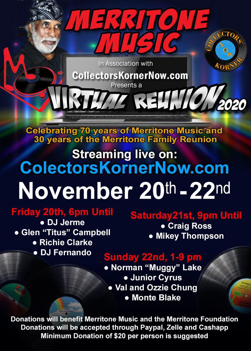 islandexpert's tweet photo. Join us for a virtual reunion Merritone Music this weekend !!!! https://t.co/oB5GVds7Wd