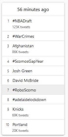 AaronDodd's tweet image. C&apos;mon #auspol, #RoboScomo is trending at number 7. One big push and we can get it to number 1. I know we can do it!