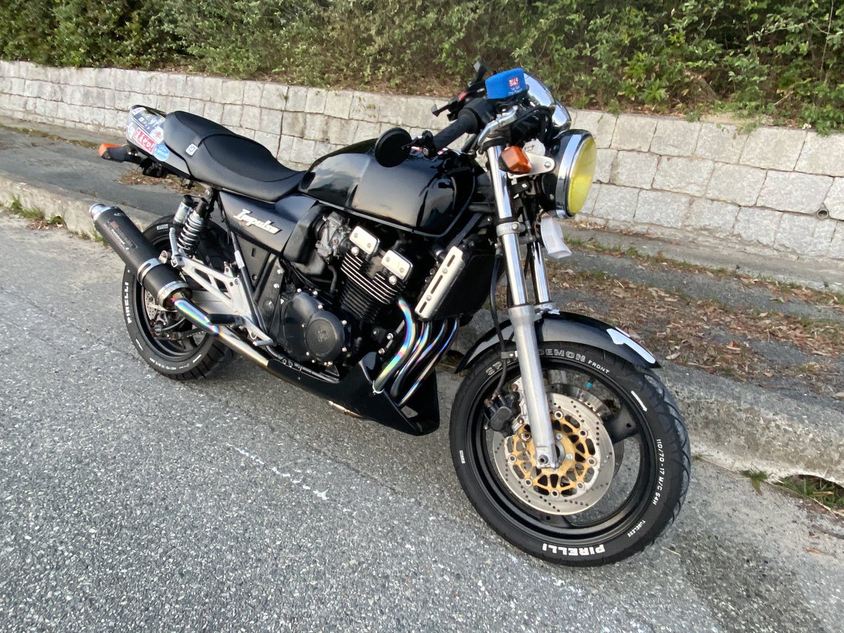 GSX400S 刀フェニックスレーシング ショート管無地 新品マフラーGK77A