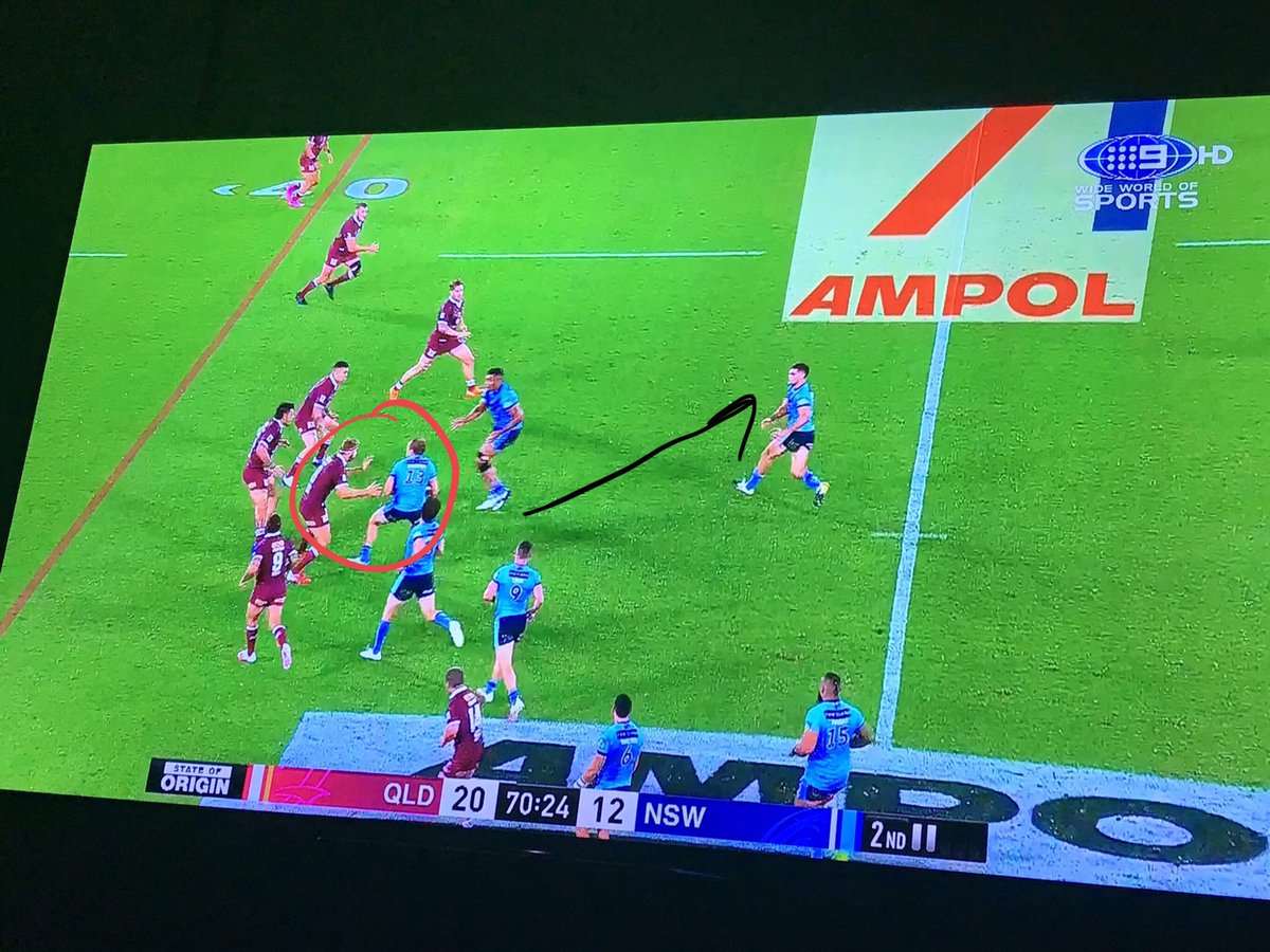 PS, Jerbo who’s effort and tackling is made for Origin, but way too often he took his ups when he should’ve passed as a block play. That happed way too often across the whole team and it completely played into QLD narrow D Line tactics.