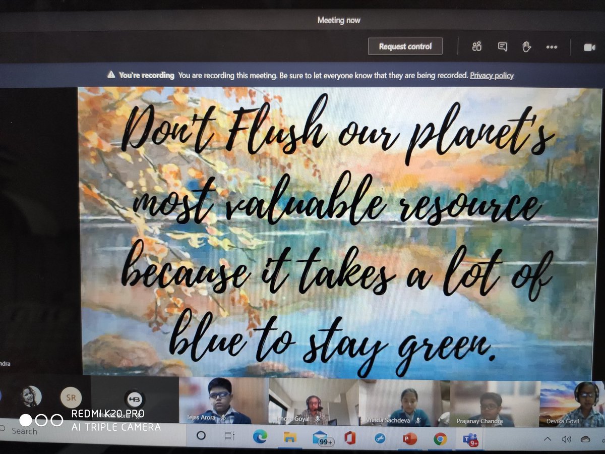 Every drop counts💧a special assembly presented by the Ss of class 6A to sensitize on the importance of water conservation mgt and tips to become water wise followed by a pledge #Harpic #network18 #missionpani #JalPratigyaDiwas #ahlconintl