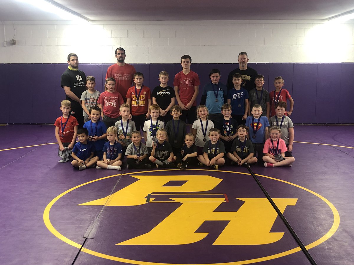 PHYWC's tweet photo. It’s a wrap for our PHYWC Novice Camp!  What a great three nights with our little Roosters and Chicks!!  Join our Facebook group for registration info! 
#phywc #roosternation #welcometothecoop #chickstrong #webleedpurpleandgold #wrestleonthehill #welcometothehill https://t.co/p2caybuWfa