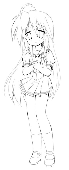 #皆さん線画と塗った後を見せてください
\(=ω=.)/コナター 