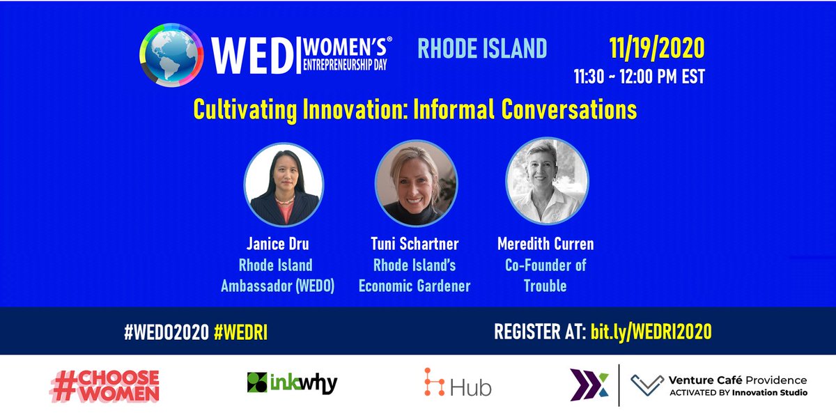 janicedru's tweet photo. It's TOMORROW! https://t.co/p445P1EfAd
@Womenseday RHODE ISLAND! Celebrate with us from 11:30 AM EST - 2 PM EST with 4 panels and networking on the REMO platform. #Daily4 #Daily5 #Daily6 #WEDO2020 #WEDRI #WEDORI #ChooseWOMEN #WomenEntrepreneurs Register: https://t.co/p445P1EfAd https://t.co/r0AEopymWe