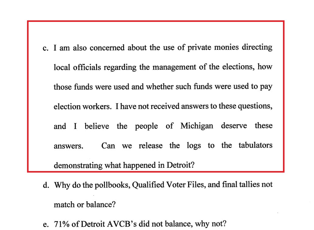 Affidavit of William Hartmann - interesting question on pg4 about 'private monies directing local officials'  https://justthenews.com/sites/default/files/2020-11/20201118184530537.pdf