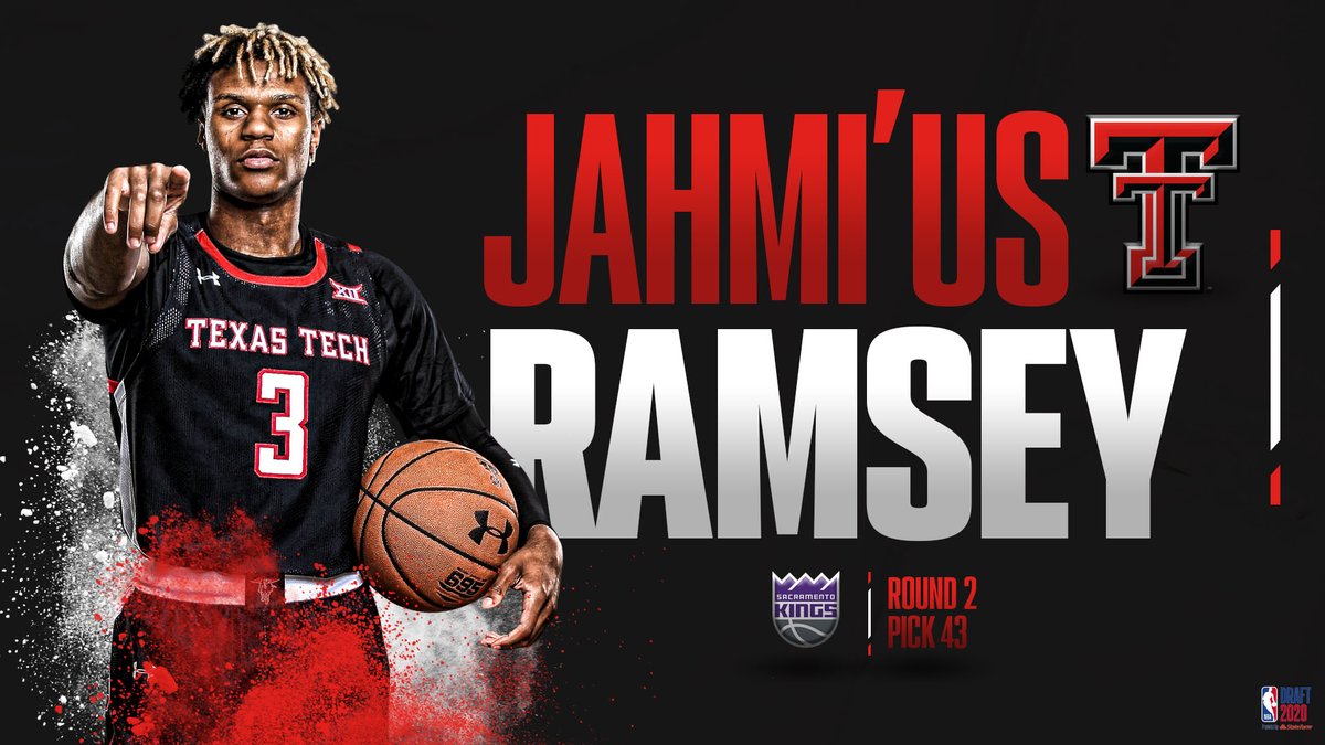 𝗧𝗧𝗨 ➡ 𝗦𝗔𝗖

With the 43rd pick of the #NBADraft the <a href="/SacramentoKings/">Sacramento Kings</a> select Jahmi'us Ramsey from <a href="/TexasTech/">Texas Tech University</a>.