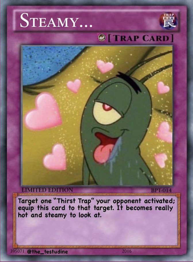 I'm into the Yu-Gi-Oh card reaction meme business now  #Yugioh  #yugiohcards #memesdaily #memes #reactionmeme #duellinks #spongebob  #gaynerd #YuGiOh #funny