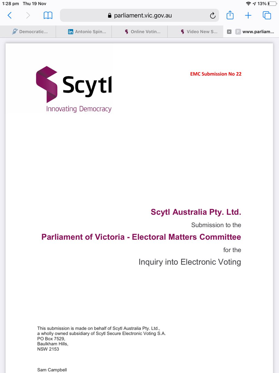 Only 3 state using Scytl In Australia