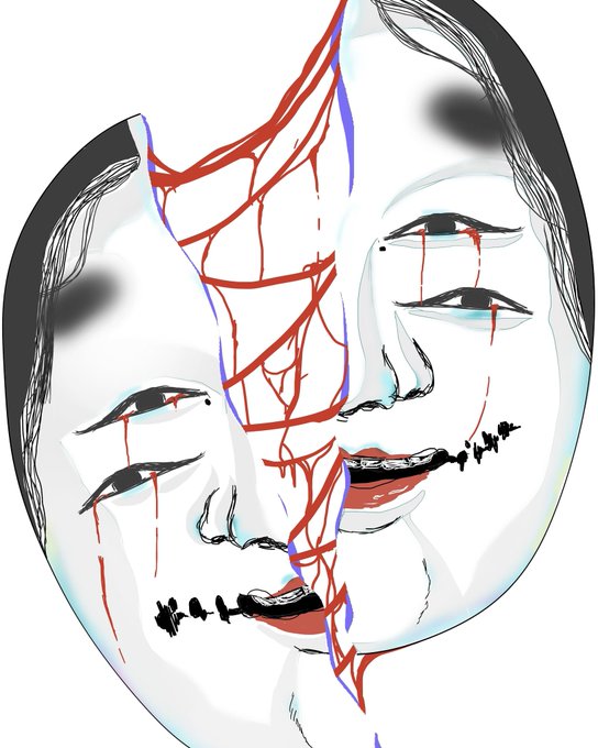 能面のtwitterイラスト検索結果