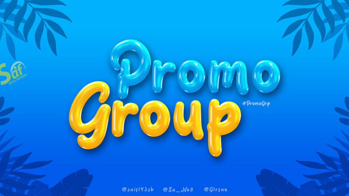 #PromoGrp 2⃣ @Sa_No8 @saif143sb @1rfanGe @H6z8S 💮 @WA786_ @Tnl40 @Lk6Ha @ali_ya2 @5q_zk @_Asim112 @Zfr219 @ZFR220 @Subkbj @Raza5129 @an_ay15 @Zabi_09 @4AH_only @Pk1ii @m_ahsan2 @Sysfza1 @_Mohsin1 @Captan_26