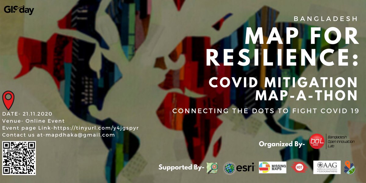 Tasauf (@tsf1980) on Twitter photo 2 days to join <a href="/BoiledBhoot/">Bangladesh Open Innovation Lab (BOIL)</a> in this amazing initiative!!
Keep an eye on the event page for exciting updates & more about mapping for #Covid resilience and how you can be a part of it! -fb.me/e/3m4cBxqi4
<a href="/osmbd/">OSM Bangladesh</a> <a href="/gisday/">GIS Day</a> <a href="/theAAG/">American Association of Geographers</a> <a href="/hotosm/">Humanitarian OpenStreetMap Team</a>
#GeoWeek2020 #Bangladesh 2 days to join <a href="/BoiledBhoot/">Bangladesh Open Innovation Lab (BOIL)</a> in this amazing initiative!!
Keep an eye on the event page for exciting updates & more about mapping for #Covid resilience and how you can be a part of it! -fb.me/e/3m4cBxqi4
<a href="/osmbd/">OSM Bangladesh</a> <a href="/gisday/">GIS Day</a> <a href="/theAAG/">American Association of Geographers</a> <a href="/hotosm/">Humanitarian OpenStreetMap Team</a>
#GeoWeek2020 #Bangladesh