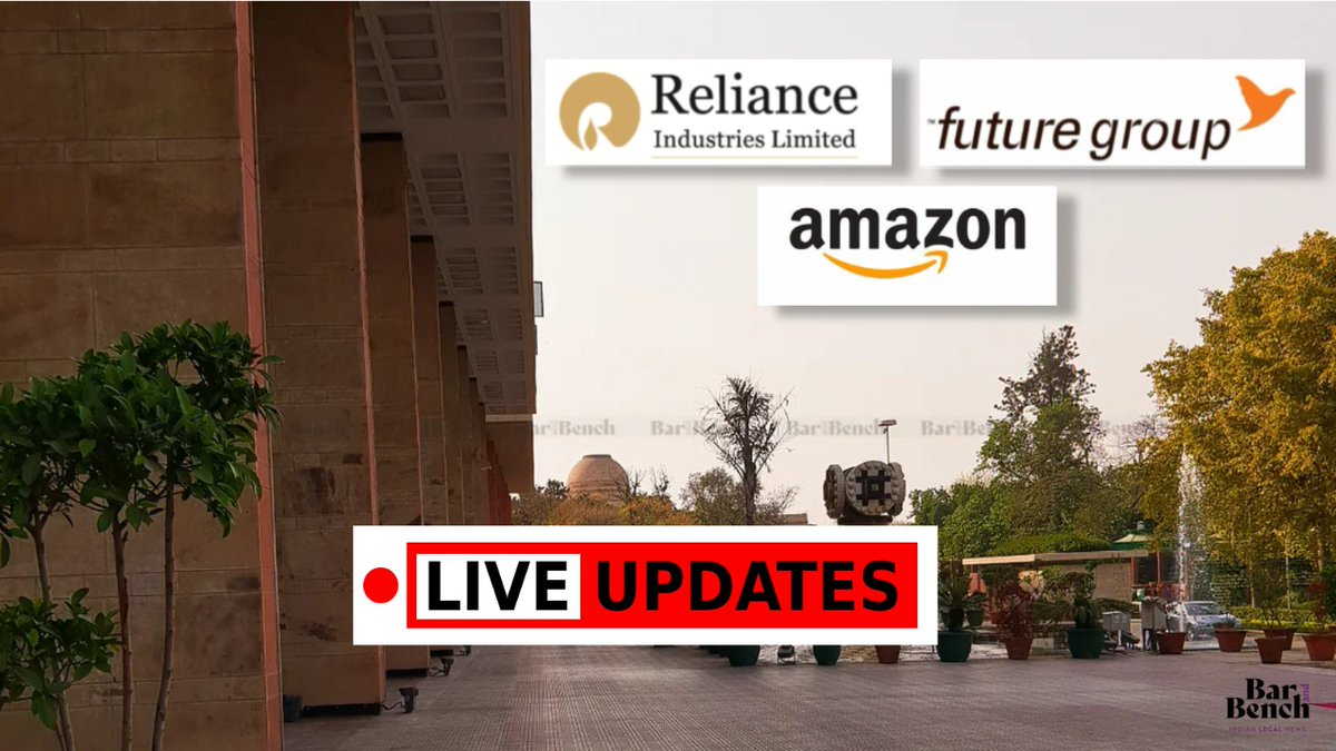 Delhi High Court begins hearing Future Retail's suit against Amazon in relation to the emergency arbitrator award stalling its deal with Reliance Retail.  #FutureRetail  #Amazon  #Reliance