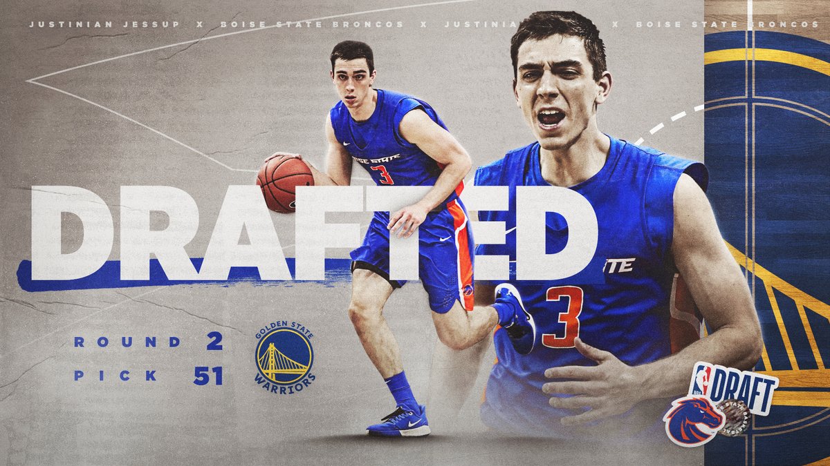 That's our guy! Justinian Jessup to the Warriors as the 51st overall pick in the #NBADraft. Congratulations @justinian_10!
#BleedBlue

🔗 boi.st/3kKP72gk