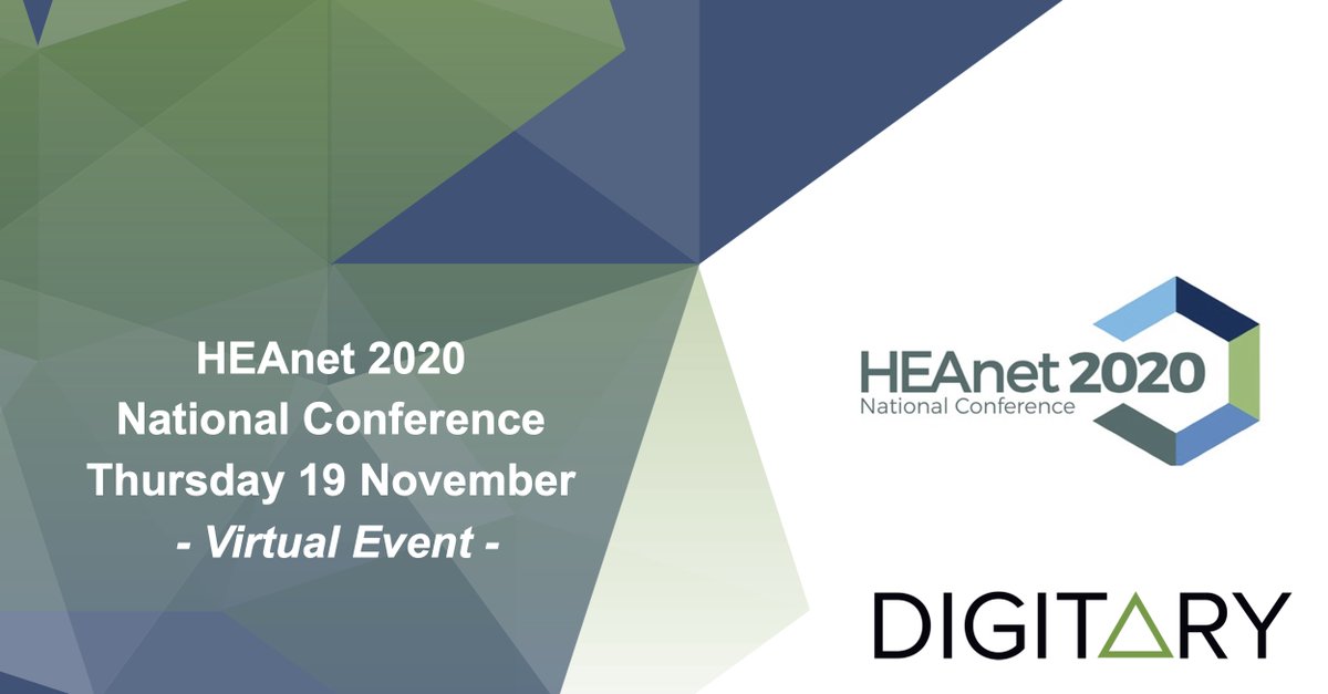digitary's tweet photo. Connect with @digitary at @HEAnet 2020 National Conference!
Visit @digitary's virtual exhibition stand to speak with our #team, learn about our expertise in secure #digitalcredentials & our collaboration with @educampus_serv.
#HEAnet2020 #digitary #DigitalTransformation #tech https://t.co/KpODRcasQs