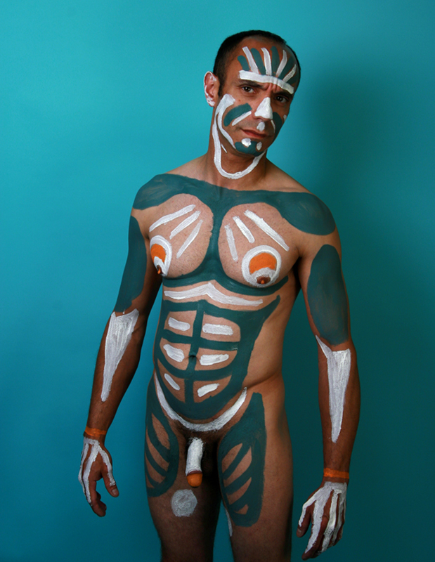 I interpreted each man's body and painted each accordingly... #art #ma...