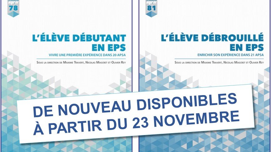 PhVANROOSE's tweet image. De nouveau disponibles à partir du 23 novembre.
N'hésitez pas à les commander dès à présent.
-----
DOSSIER EP&amp;amp;S 78 - L'ÉLÈVE DÉBUTANT EN EPS :
revue-eps.com/.../dossier-ep…...
DOSSIER EP&amp;amp;S 81 - L'ÉLÈVE DÉBROUILLÉ EN EPS :
revue-eps.com/.../dossier-ep…...
-----
#EPS #ProfEPS #STAPS #INSPE