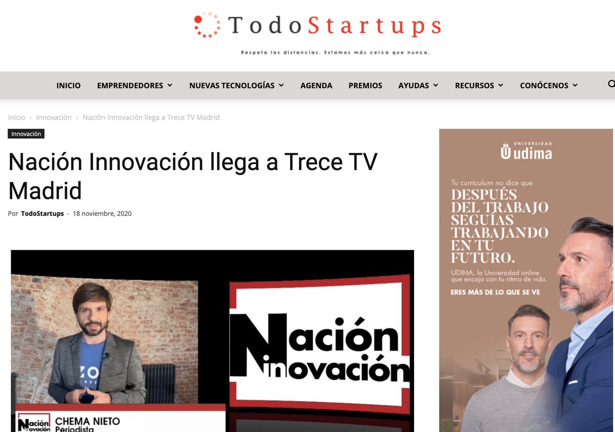 Nuestro @NacionInnovatv llega a Trece TV Madrid. Lo puedes leer en @Todostartups https://t.co/5sKMJL46zI https://t.co/6pcOPN0o8E