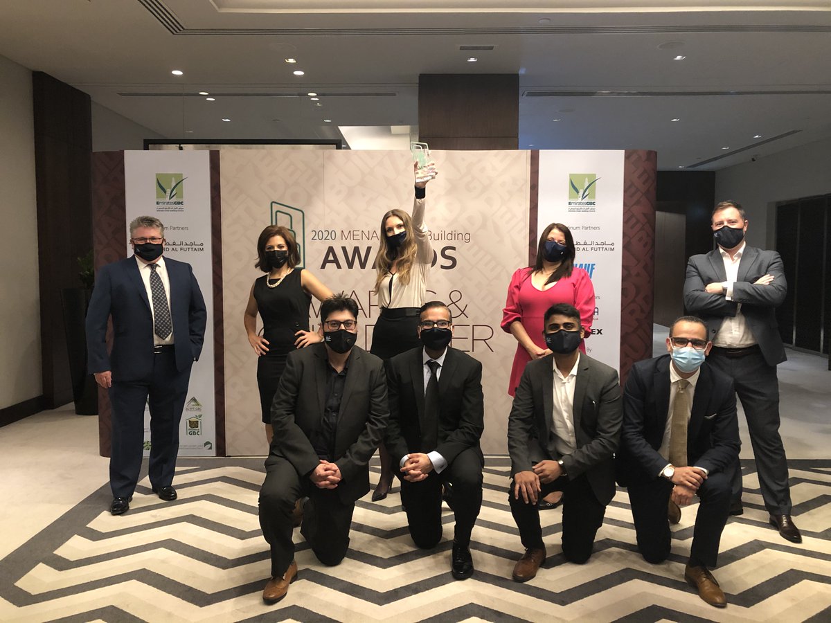 PolypipeME's tweet photo. We’re thrilled to announce that Permavoid has received an award for “Green Building Product of the Year – Water Management” at the 2020 MENA Green Building Awards by @EmiratesGBC. We loved spending an evening with others committed to sustainability in our region.
#MENAGBCAwards https://t.co/adSzTIf4A5