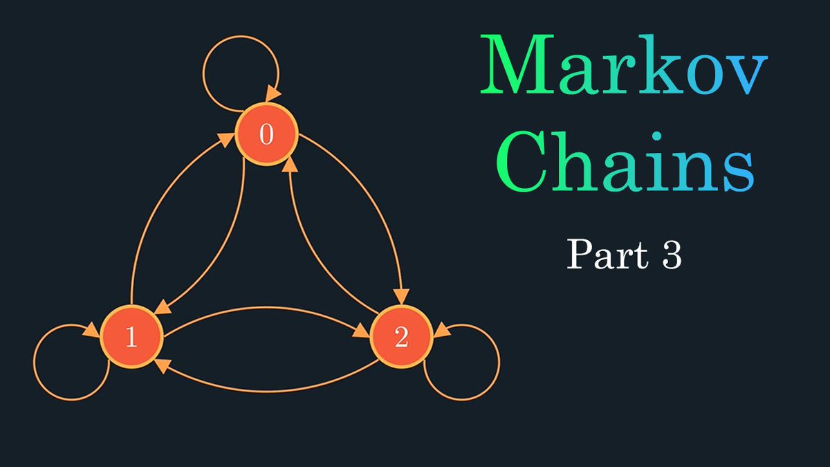 normalized_nerd's tweet image. 3rd video of my Markov Chain series!
youtu.be/Zo3ieESzr4E
#DataScience #Statistics #Probability