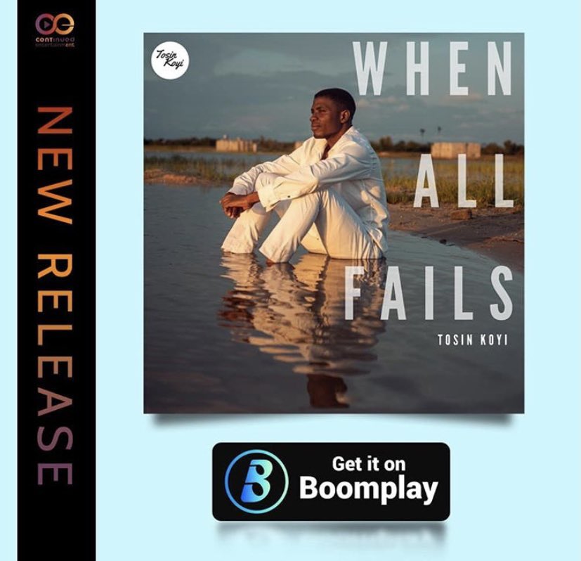 ContinuedEnt's tweet photo. #NewMusicAlert!
Yet to listen to @tosinkoyi’s new single ‘ WHEN ALL FAILS’? 
Don’t miss it, it’ is spirit filled .
.

Distributed by #ContinuedEntertainment
.
.

#TosinKoyi #Whenallfails #Gospel #Nigeria #continuedentertainment #Stream #BoomplayMusic #Download #Listen https://t.co/TSrVxLqXvB