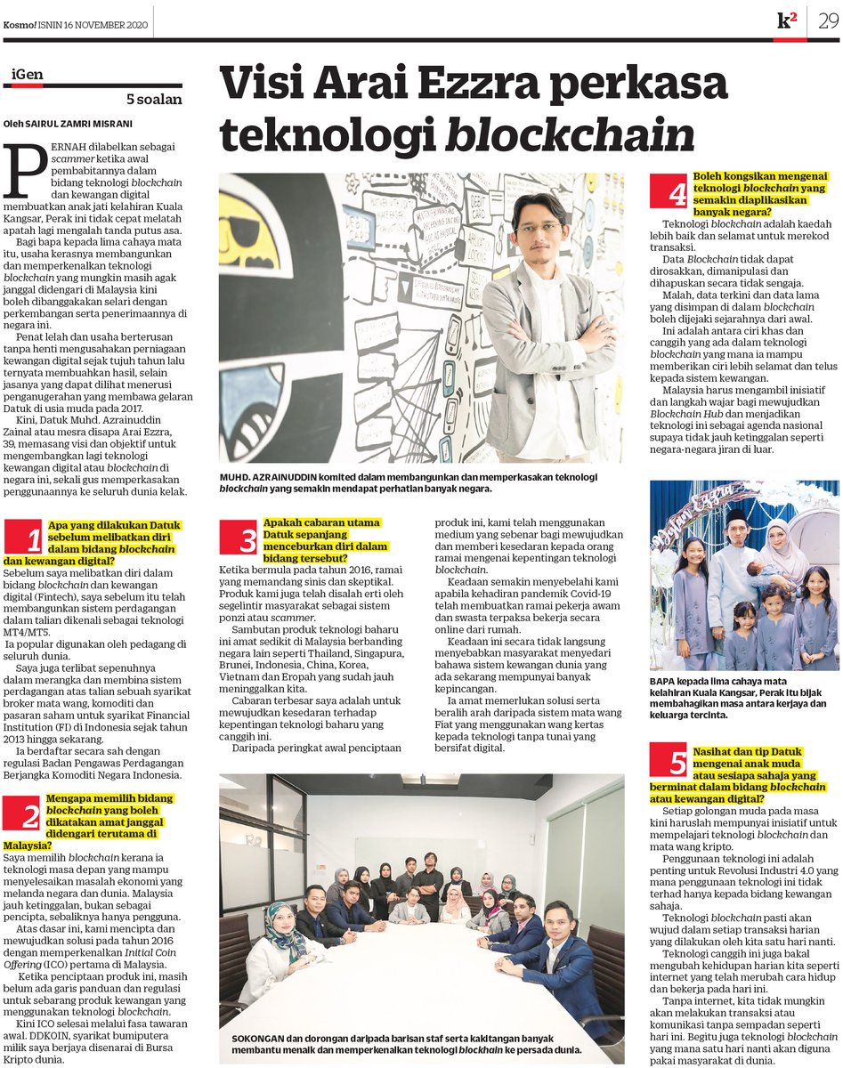 DDKoin_Official's tweet photo. Kosmo! Newspaper just published a Powerful Vision of Arai Ezzra On Blockchain Technology. ๐Itโs a great news story and you can read a summary on it on our blog here:
https://t.co/wirCRdp8pR
#onlinetrade #buyandsell #Blockchain #ddkplatform #DPoS #AEPoS #blockchaintechnology https://t.co/obINbRVnPJ