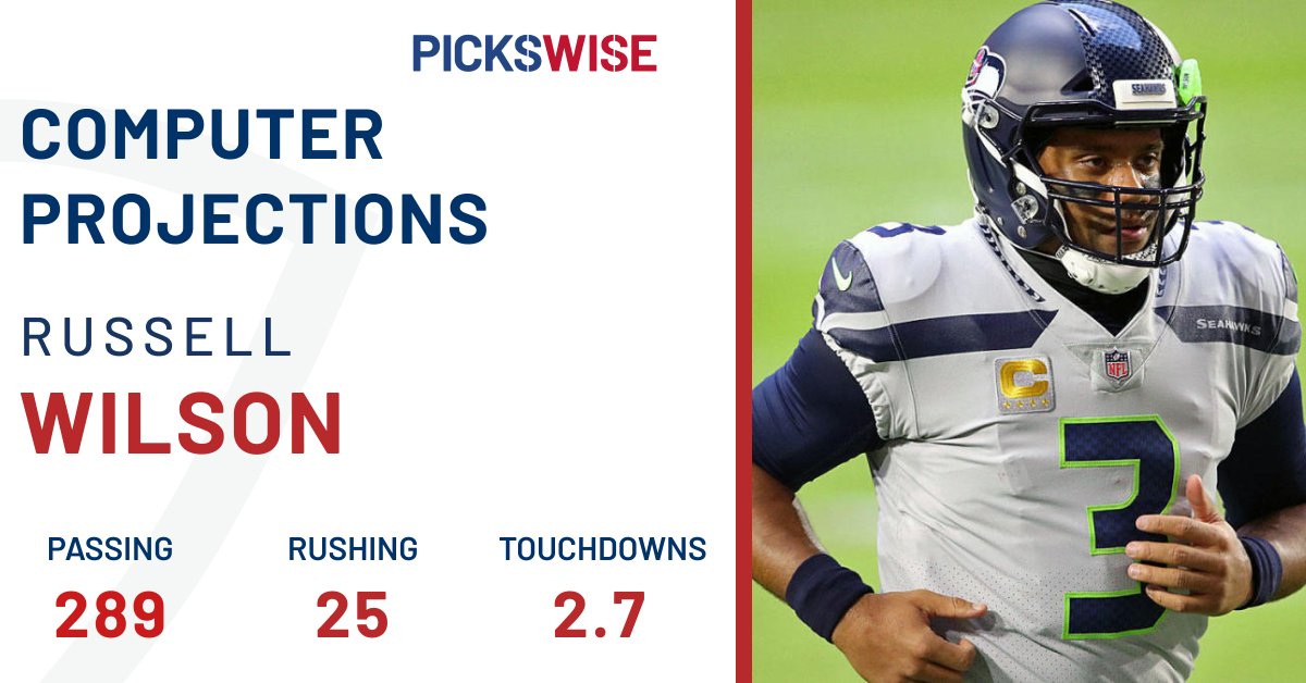 Pickswise's tweet image. Our #Pickswise Super Computer believes these #Seahawks Russell Wilson prop bets will hit 👇

Passing - Under 310.5 -110 ✅

Rushing - Under 33.5 -110 ✅