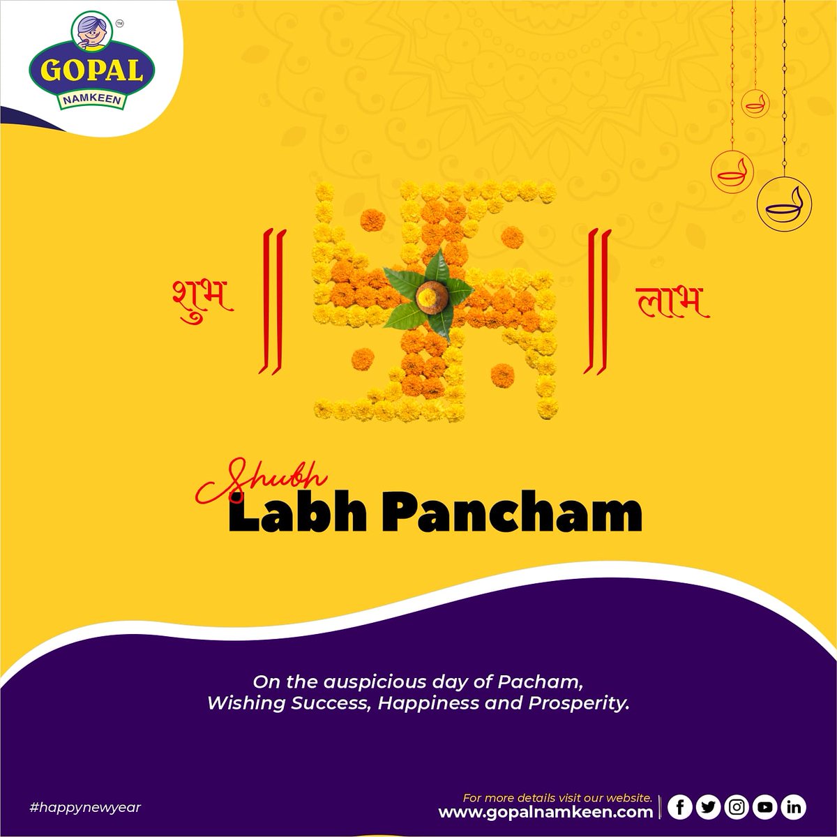 GopalSnacks's tweet photo. On Labh Pancham, this day mark a new beginning in your prospering journey.
Shubh Labh Pancham
.
.
.

#gopalnamkeen #bharatkanamkeen #labhpancham #shubh #labh #pancham #diva #bharatkatyohar #gujarati #food #snacks #intafood #foodies #foodlover #tasty #rajkot #rajkotsnacks #nagpur https://t.co/LX71IIZ1RG
