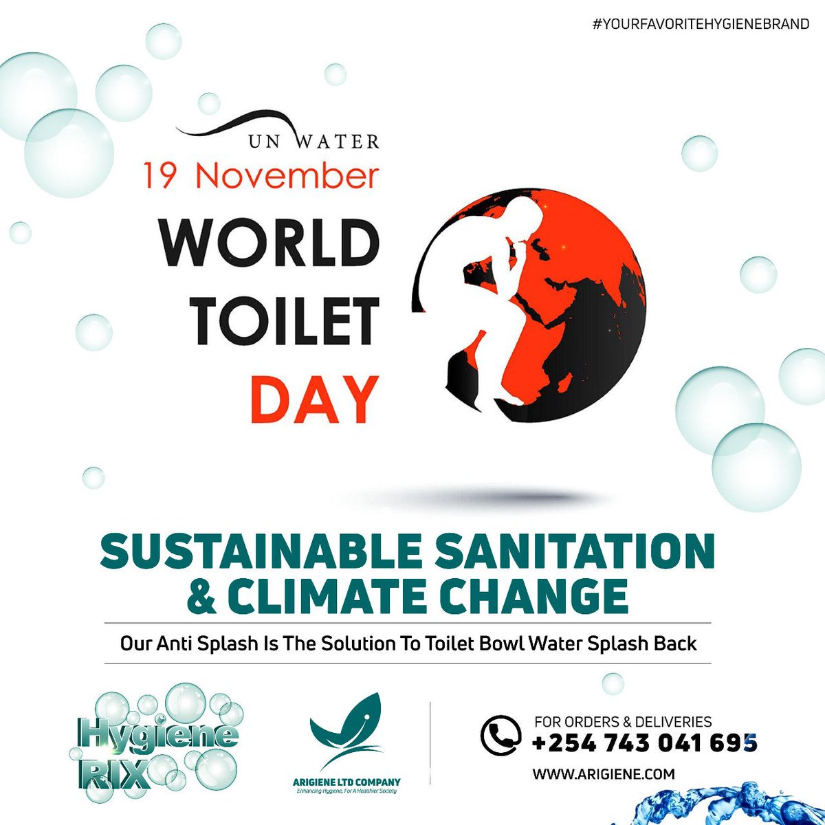 #JumiaBlackFridaysKE
#WorldToiletDay2020
#toiletday
Around 50–60% of women will experience a UTI in their lifetime. Did you know the use of toilet antisplash will help reduce the infection rate? As we celebrate the world Toilet day let's embrace Hygiene RIX antisplash.