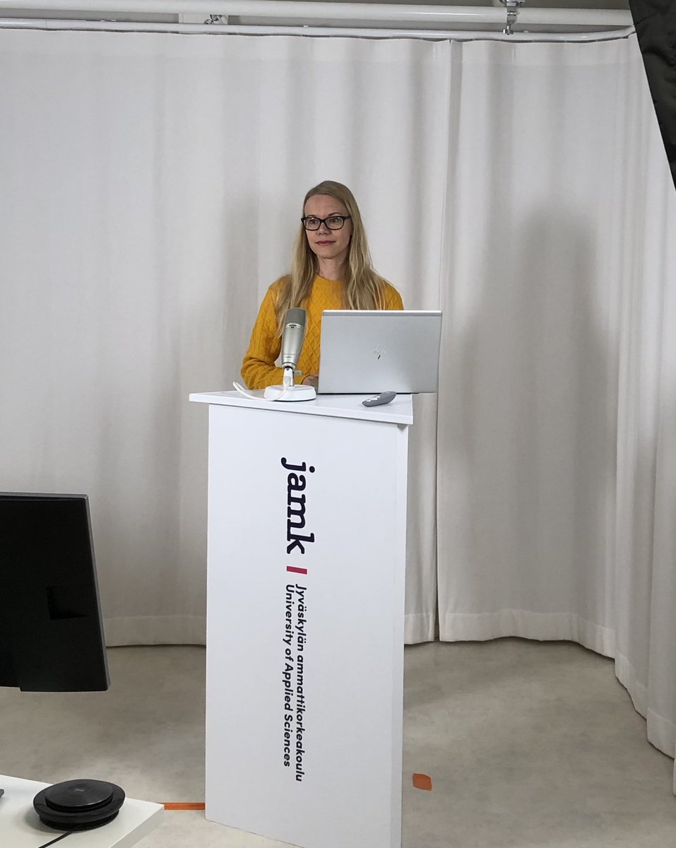 VisualProject2's tweet image. Team JAMK in the inspirational workshop @JAMK_AOKK focused on the development of video pedagogy. @VSirpa @Minna Koskinen. #videopedagogy