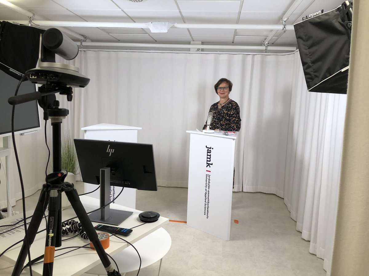 VisualProject2's tweet image. Team JAMK in the inspirational workshop @JAMK_AOKK focused on the development of video pedagogy. @VSirpa @Minna Koskinen. #videopedagogy