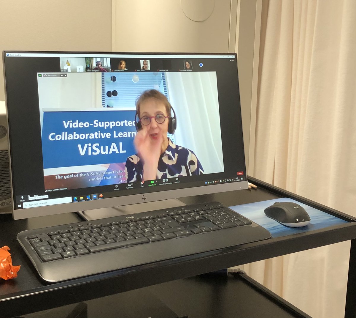 VisualProject2's tweet image. Team JAMK in the inspirational workshop @JAMK_AOKK focused on the development of video pedagogy. @VSirpa @Minna Koskinen. #videopedagogy