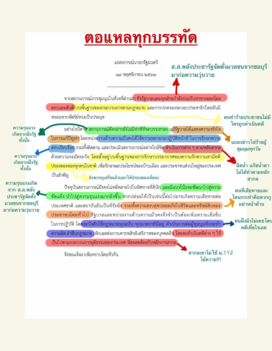 แถลงการณ์นายกฯ แถลงการณ์ที่ตอแหลหน้าด้านไร้ยางอายที่สุด #ไอ้เหี้ยตู่
#ม็อบ19พฤศจิกา