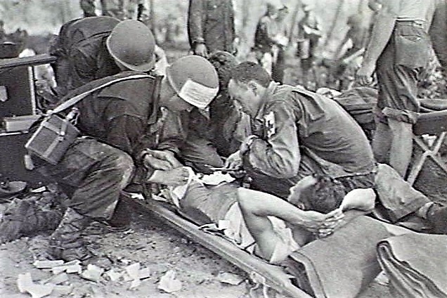 Many other servicemen were wounded; first 32 ID casualties in Papua.Both boats were lost.The rookie 1/128 Regt corpsmen frantically dealt with the effects of friendly fire.Despite this poor start, the coastal shuttle continued to operate resolutely through October-November.5/