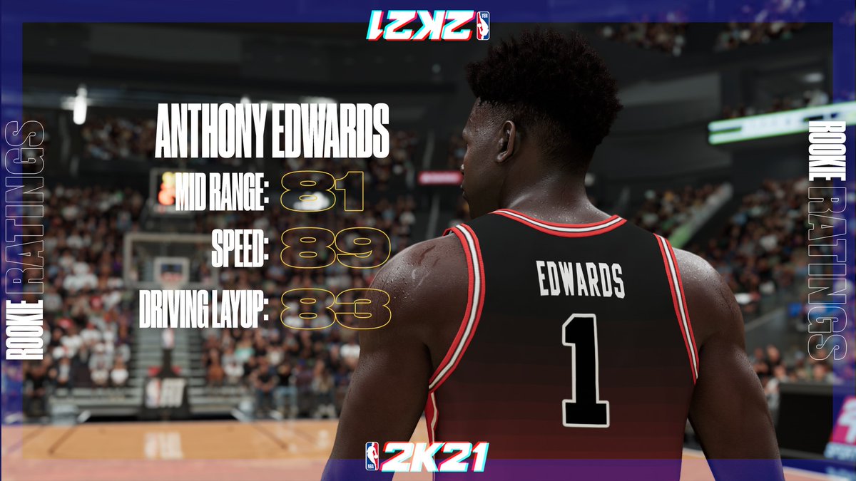 NBA's tweet photo. NBA 2K released attribute ratings of the these top rookies 👀 Ball with these guys in @NBA2K_MyTEAM later tonight #DraftPacks https://t.co/jkmw8JsrDq