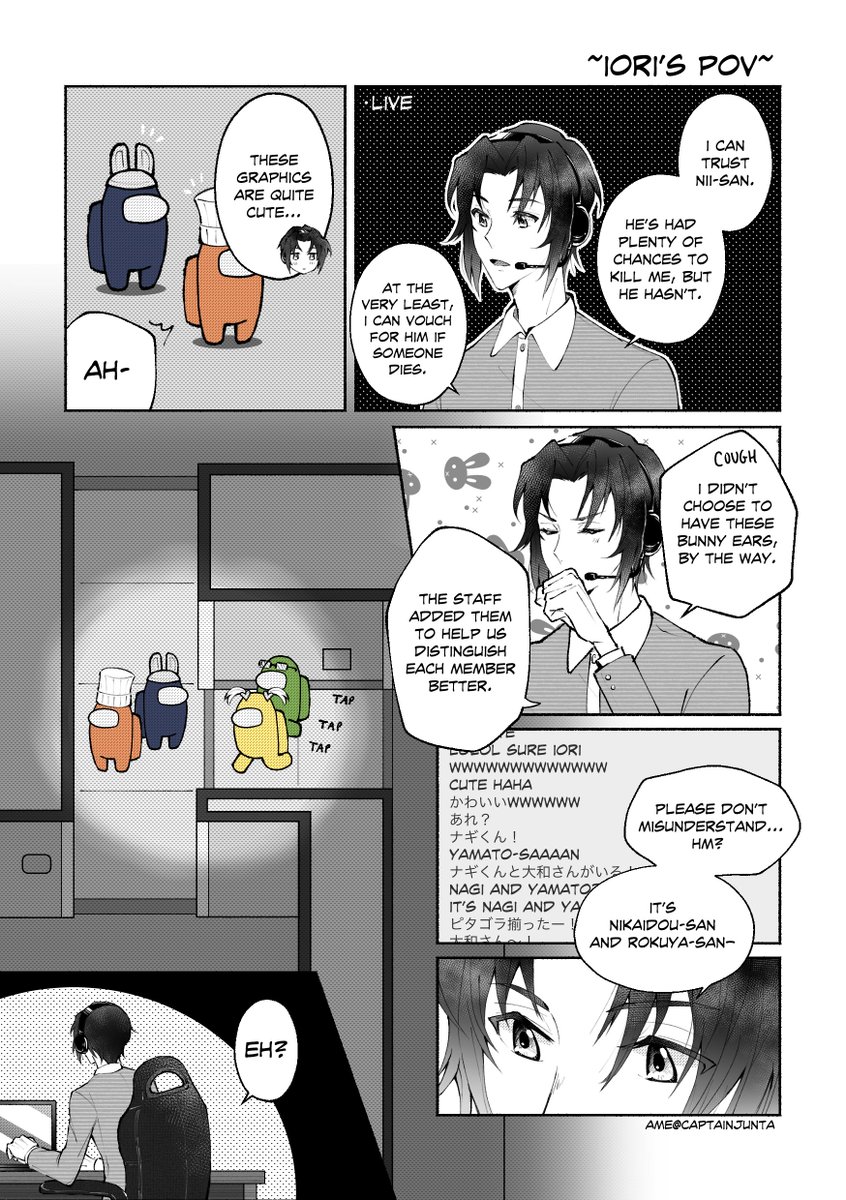 Idolish7 plays: among us 🚀 [1/?]
(read right to left) 