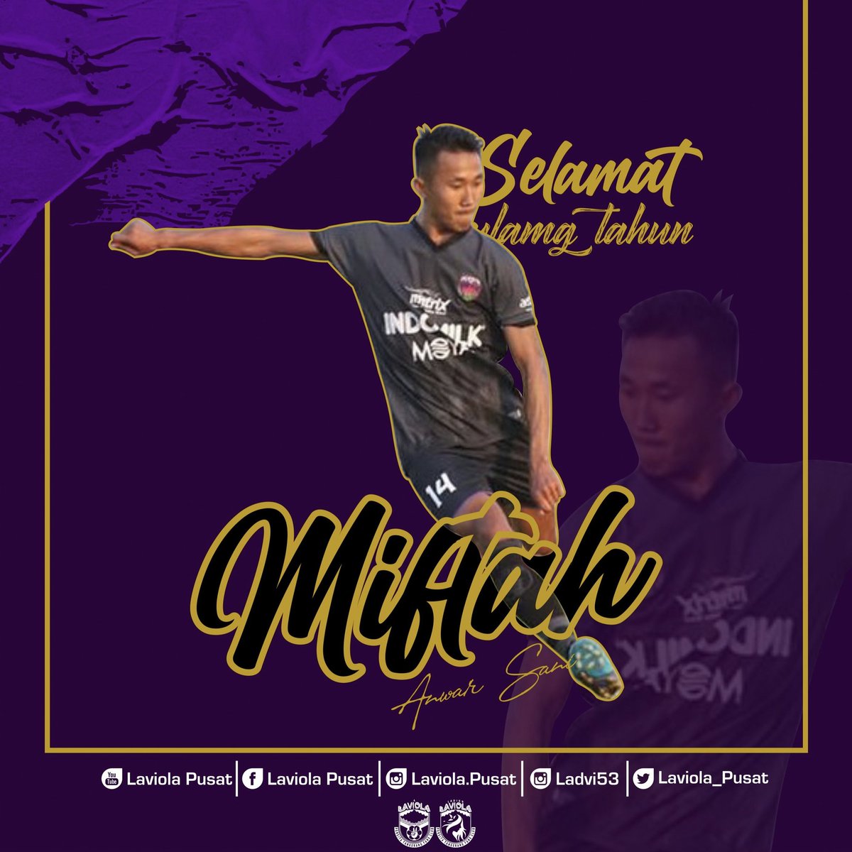 Selamat ulang tahun pendekar -miftah anwar sani-
.
Sehat selalu, dan makin sukses di karirmu saat ini💜
.
#laviola #ladiesviola #persitajuara #persitafans