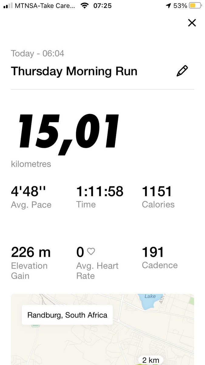 TumiAfaye's tweet image. Time Trial.
#ConsistentRunner
#FetchYourBody2020 
#RunningWithTumiSole 
#NedbankRunified 
#TheKnightOfTheWest