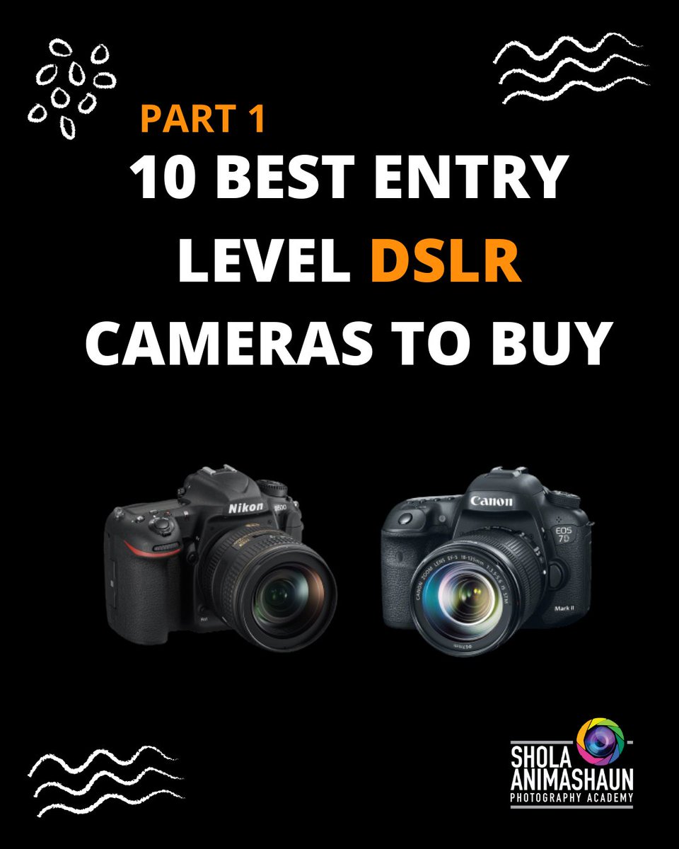 10 BEST ENTRY LEVEL CAMERA TO BUY (PART 1).Taking your first step into the world of photography is always a challenge. However, when you get a hold of a DSLR camera, you'll learn that the learning curve is steeper than expected. A THREADRT #SaPhotoAcademy #Wednesday