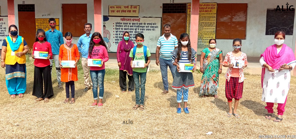 AligSociety's tweet image. We provided 55 refurbished and new #digitaltablets to the children from undeserved communities from rural area Jamshedpur, #jharkhand to continue their regular #onlineclasses and their @khanacademy and @ReadWorks curriculum.
#edtech @HCL_Foundation