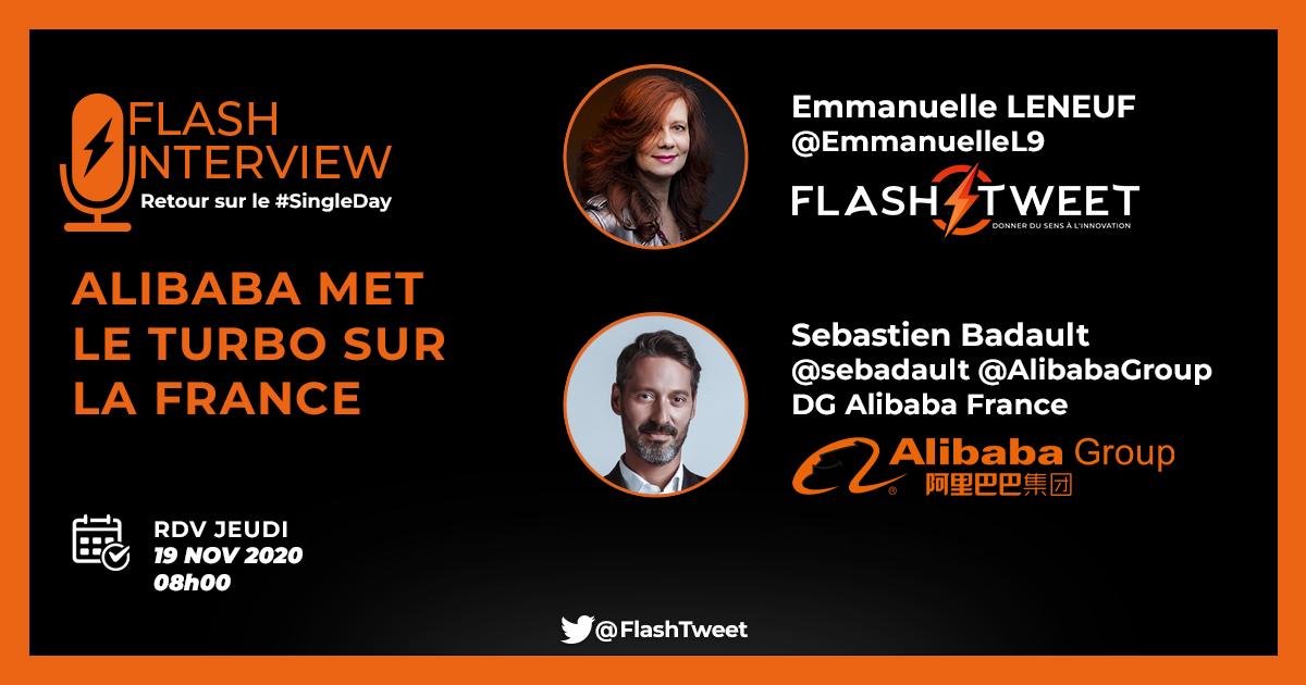 FlashTweet's tweet photo. ✅#RDV juste après le #FashTweet pour la #FlashInterview avec @sebadault @AlibabaGroup
1️⃣Retour sur le #SingleDay dans le monde et en France
2️⃣ Les tendances #Retail et #socialcommerce
3️⃣ Les ambitions d'#Alibaba en 🇫🇷
#video #ecommerce #double11 #innovation https://t.co/yVSUufmmgq