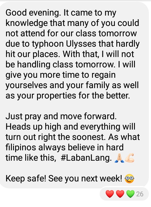 Emenemssss's tweet image. Flex ko lang mga prof namin 😭💚 Thank you po ma&apos;am and mga sir 

#RecoveryWeek
#COMPASSION