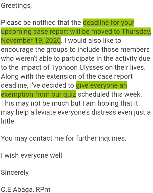 Emenemssss's tweet image. Flex ko lang mga prof namin 😭💚 Thank you po ma&apos;am and mga sir 

#RecoveryWeek
#COMPASSION